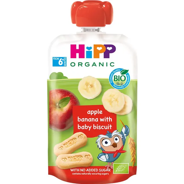 Sokovi za decu HIPP Voćni užitak jabuka, banana i dečiji keks 90gr