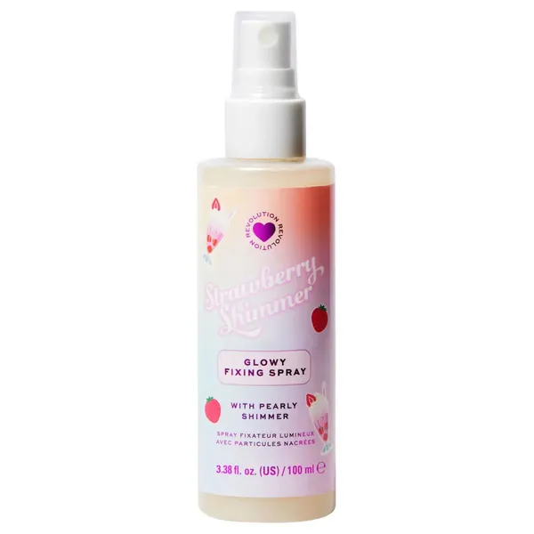 Sprej za fiksiranje šminke REVOLUTION MAKE UP I Heart Revolution strawberry shimmer 100ml