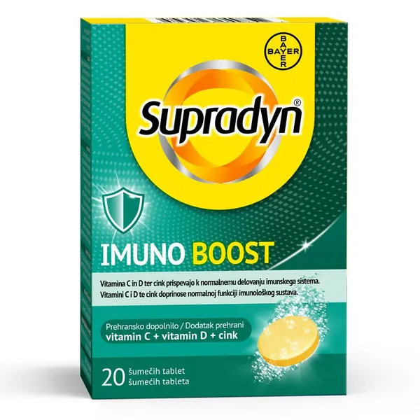 Šumeći vitamini i minerali BAYER Supradyn Imuno Boost 20 šumećih tableta