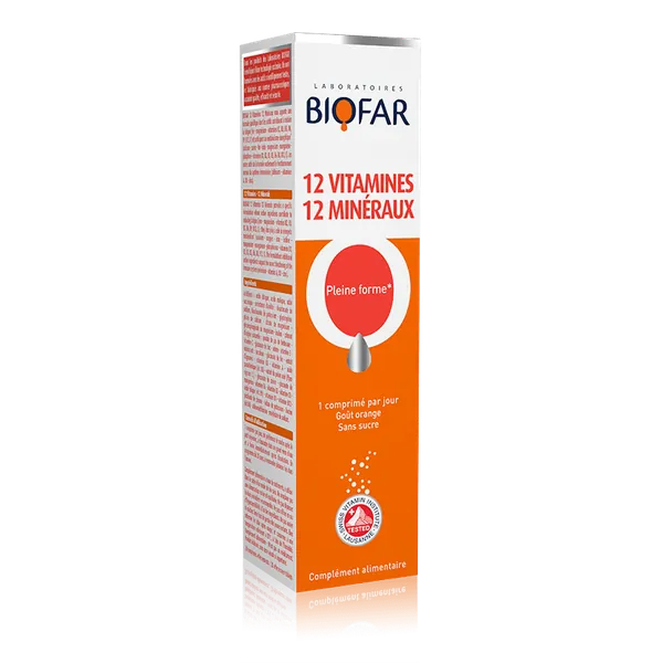 Šumeći vitamini i minerali BIOFAR 12 vitamina +12 minerala 20 komada