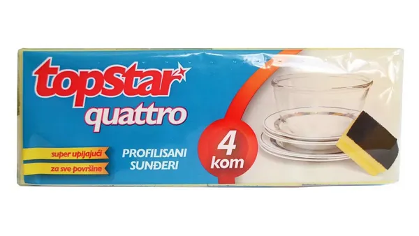 Sundjer TOP STAR abrazivni Quatro 4kom
