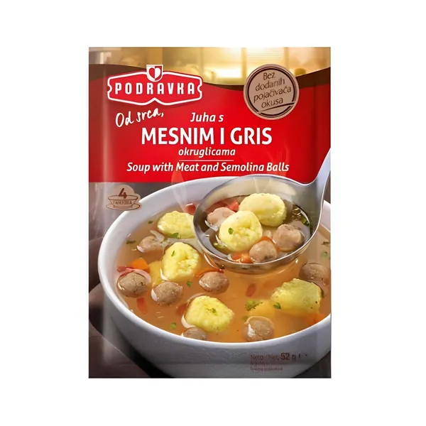 Supa sa knedlama PODRAVKA sa mesn.&griz knedl. 52g