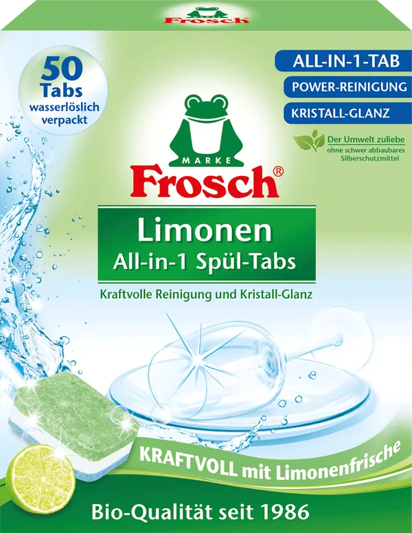 Tablete FROSCH green lemon 50kom