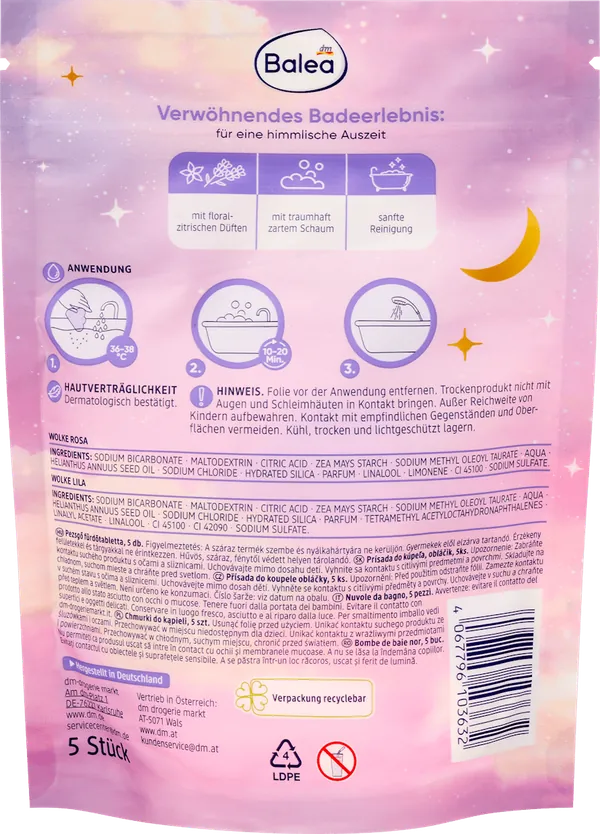 Tablete za kupku BALEA Oblak 5kom