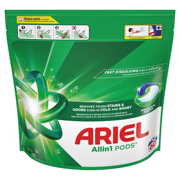 Tablete za pranje veša ARIEL PODS Mountain spring zip 60kom