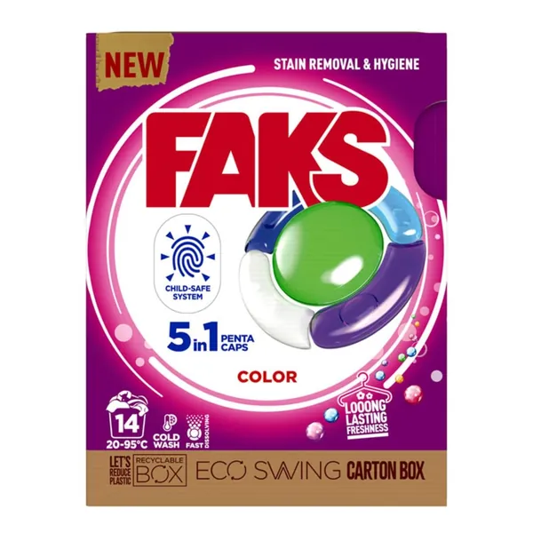 Tablete za pranje veša FAKS Color 14kom