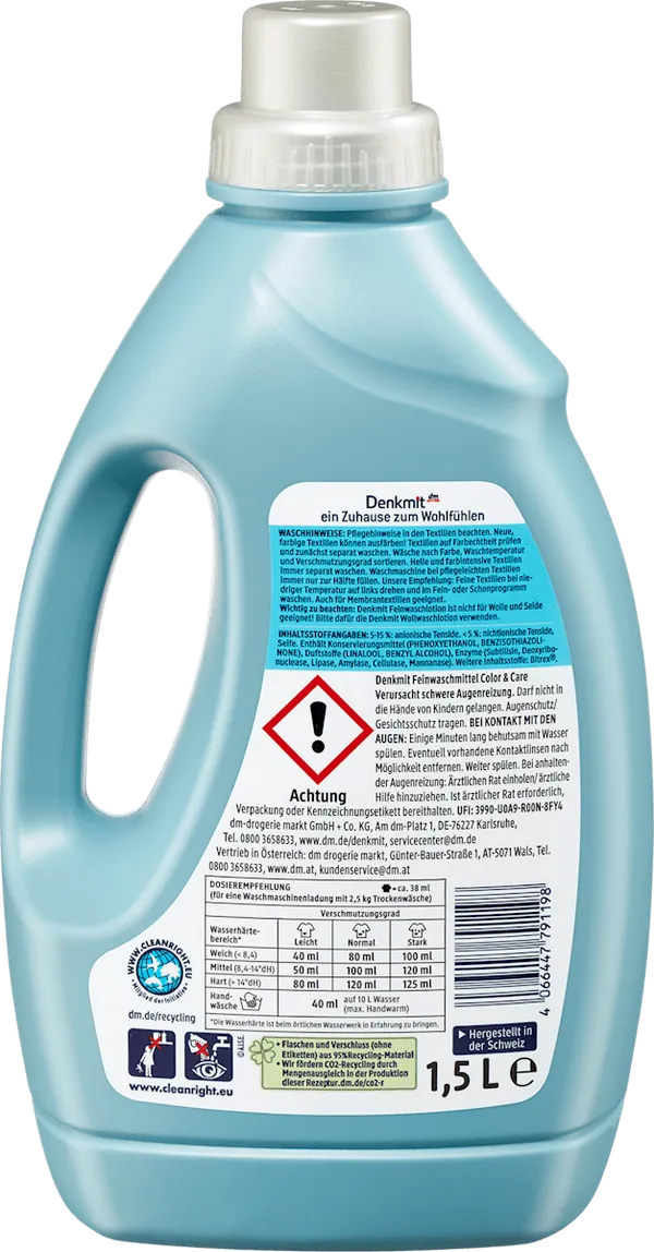 Tečni det.za pr.veša DENKMIT Color&care za obojen veš 30 pranja