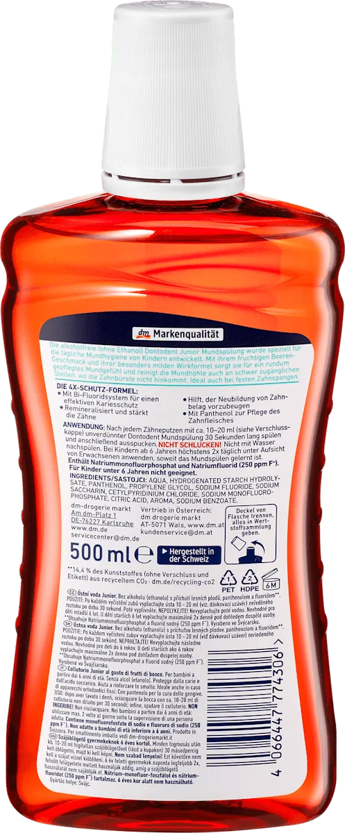 Tečnost za ispiranje usta DONTODENT Junior 6g 500ml