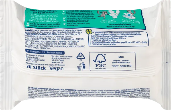 Toalet papir SAUBAR vlažni ultra sensitive dečiji 20kom