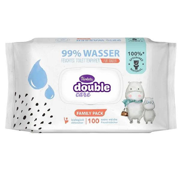 Toalet papir VIOLETA 99% vlažni voda double care 100kom
