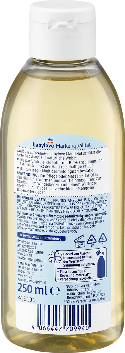 Ulje BABYLOVE bademovo Sensitive 250ml