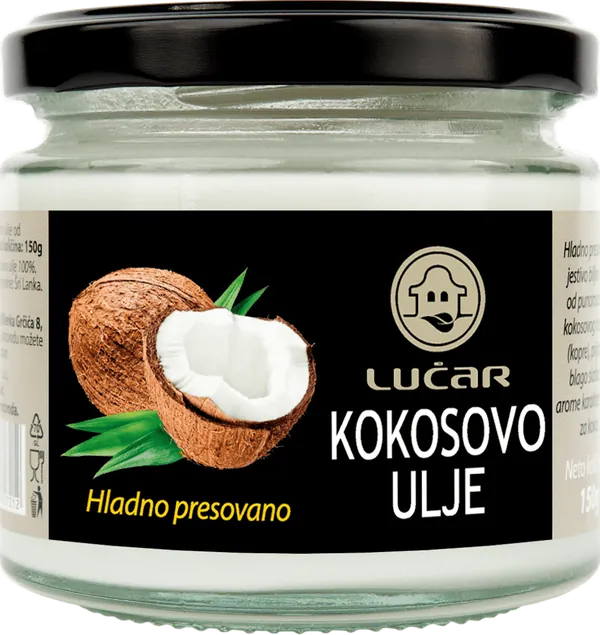 Ulje od kokosa LUČAR hladjeno cedjeno nerafin. 150g