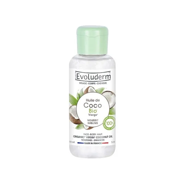 Ulje za kosu EVOLUDERM organsko kokos ulje za lice, telo i kosu100ml