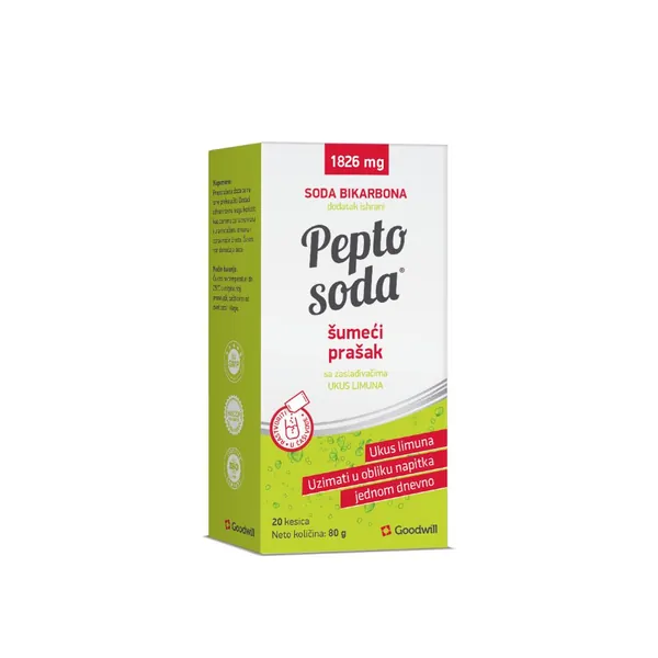 Varenje i probava GOODWILL Pepto soda šumeći prašak sa zaslađivačem (20kesica 80g)
