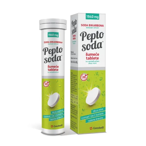 Varenje i probava GOODWILL Pepto soda ukus mint eff sa zaslađivačem (20eff 80g)