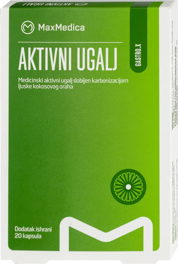 Varenje i probava MAXMEDICA aktivni ugalj kapsule A20