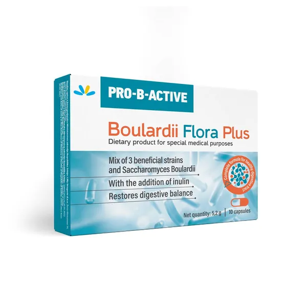 Varenje i probava PRO-B-ACTIVE Boulardii Flora Plus, 10 kapsula