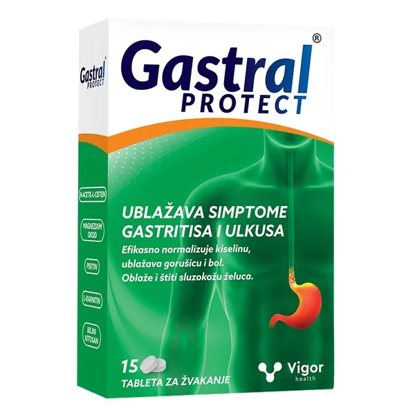 Varenje i probava VIGOR HEALTH Gastral Protect tablete za žvakanje 15 kom