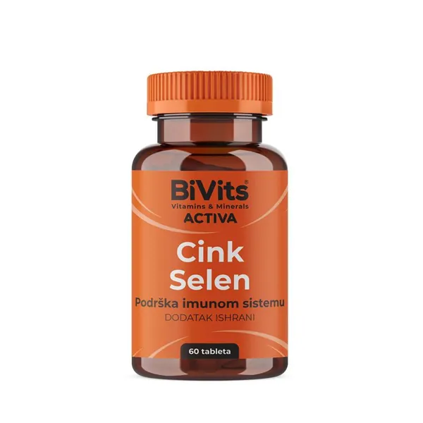 Vitamini i minerali ABELA BiVits Activa Cink Selen 60 tableta