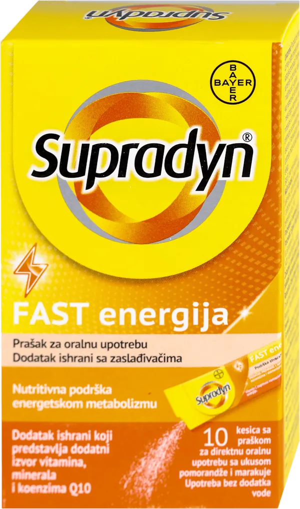 Vitamini i minerali BAYER Supradyn Fast Energija 10 kesica