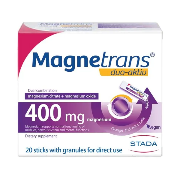Vitamini i minerali HEMOFARM MagnetransÂ® duo-aktiv granule 400mg 20 kesica
