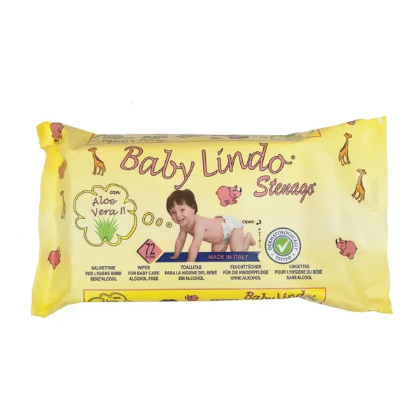 Vlažne maramice BABY LINDO aloe vera 2x72kom