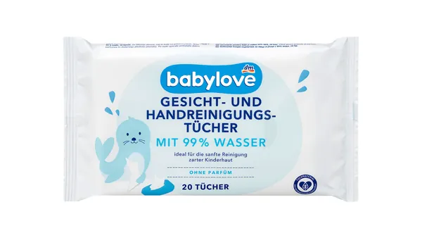 Vlažne maramice BABYLOVE 99% voda putno pakovanje 20kom
