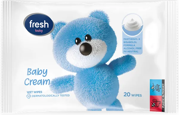 Vlažne maramice FRESH baby cream 20kom