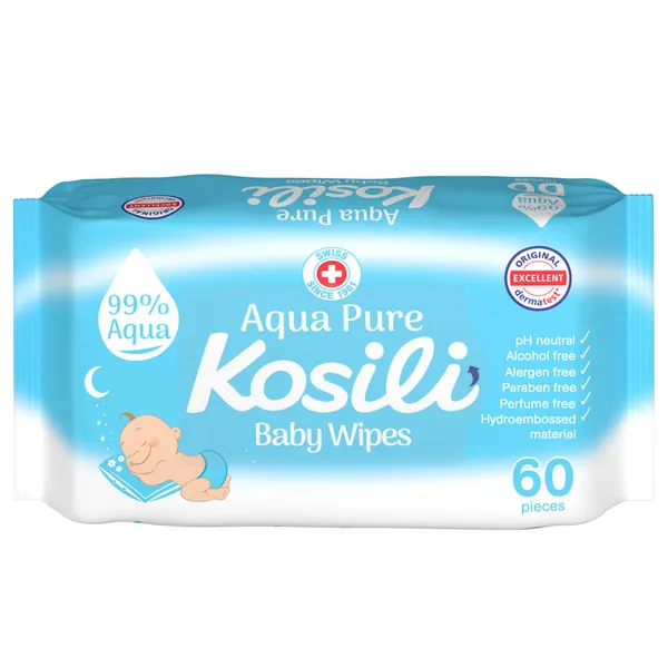Vlažne maramice KOSILI aqua pure 60kom