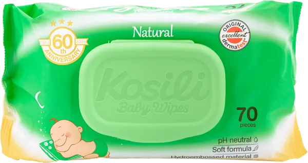 Vlažne maramice KOSILI Natural 70kom