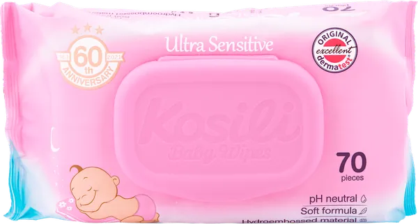 Vlažne maramice KOSILI roze 70kom