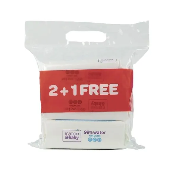 Vlažne maramice MAMMA&BABY 99% voda 56/1 2+1 gratis