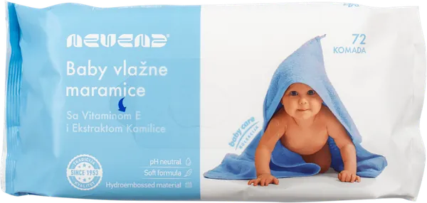 Vlažne maramice NEVENA plave 72kom