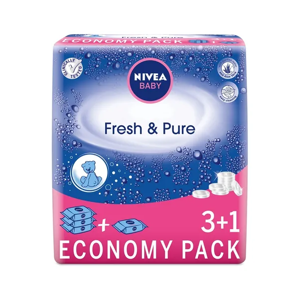 Vlažne maramice NIVEA Baby pure 4x63kom