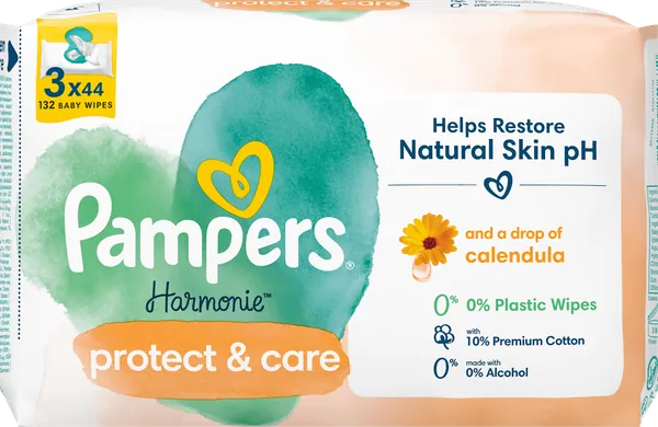 Vlažne maramice PAMPERS baby calendula 3x44kom