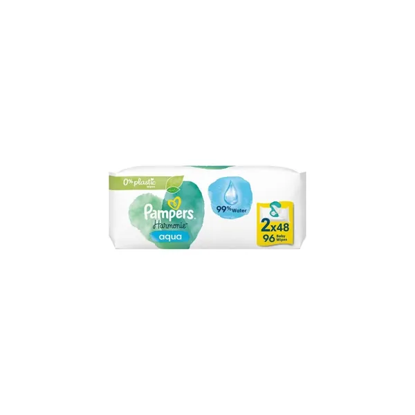 Vlažne maramice PAMPERS Harmonie aqua 2x48kom