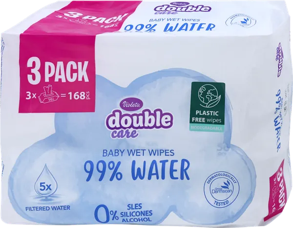 Vlažne maramice VIOLETA baby water care 3x56kom