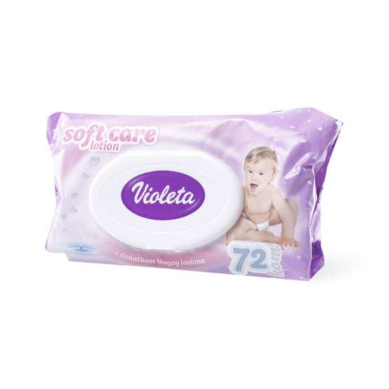 Vlažne maramice VIOLETA soft lotion 72/1