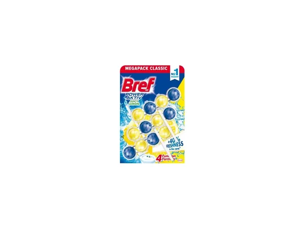 WC osveživač BREF Power Aktiv lemon 3x50g