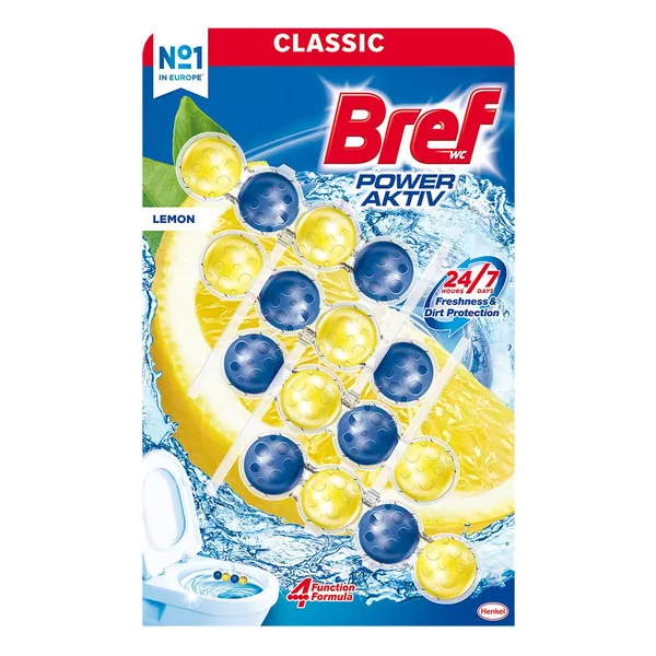 WC osveživač BREF Power Aktiv Lemon 4x50g