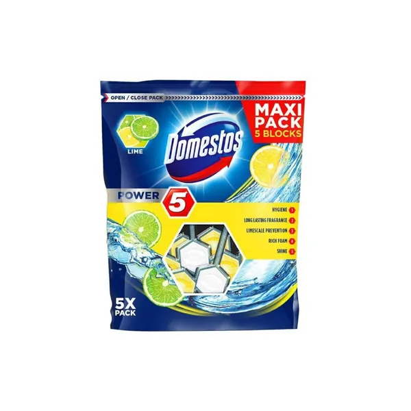 WC osveživač DOMESTOS lime 5x55g
