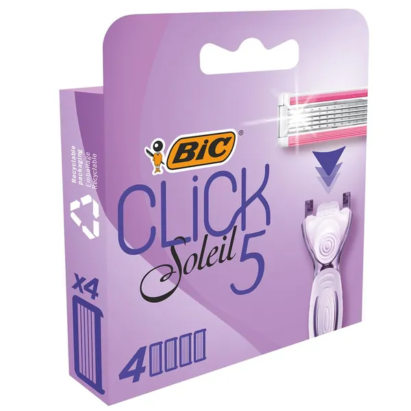 Ženski brijač BIC sistem Click5 Soleil 4 dopune