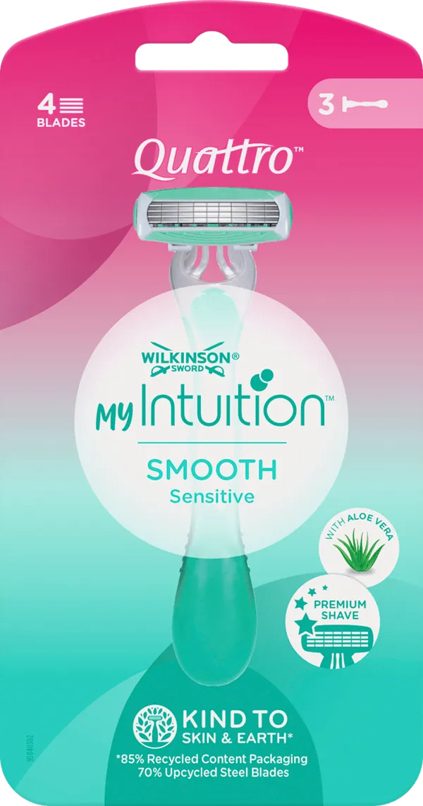 Ženski brijač WILKINSON Sword Quatro Sensitive Aloe Vera 3 komada