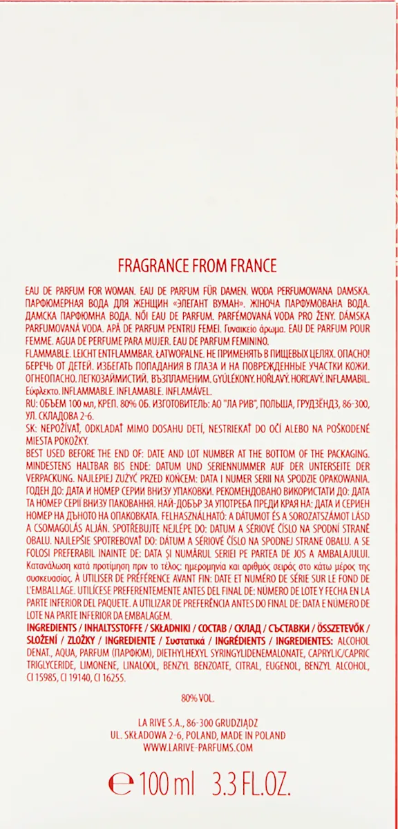 Ženski parfemi LA RIVE Elegant woman ženski parfem 100ml