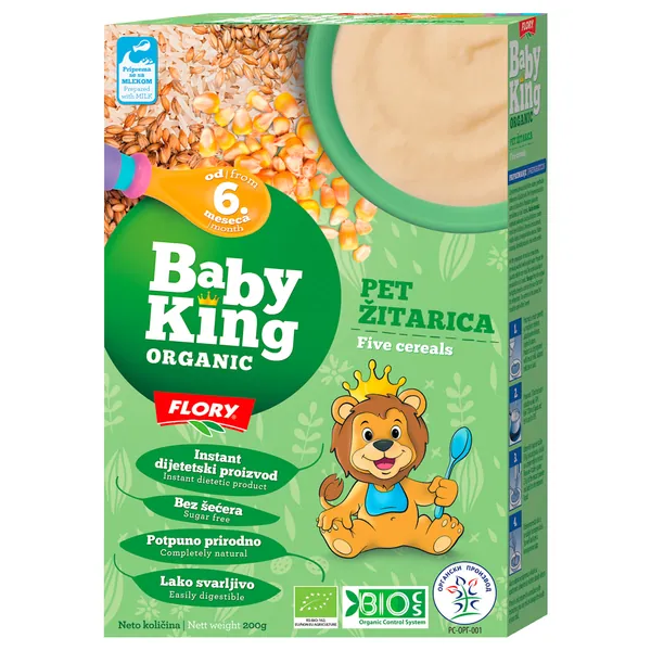 Žitarice BABY KING 5 vrsta-Organic 200g